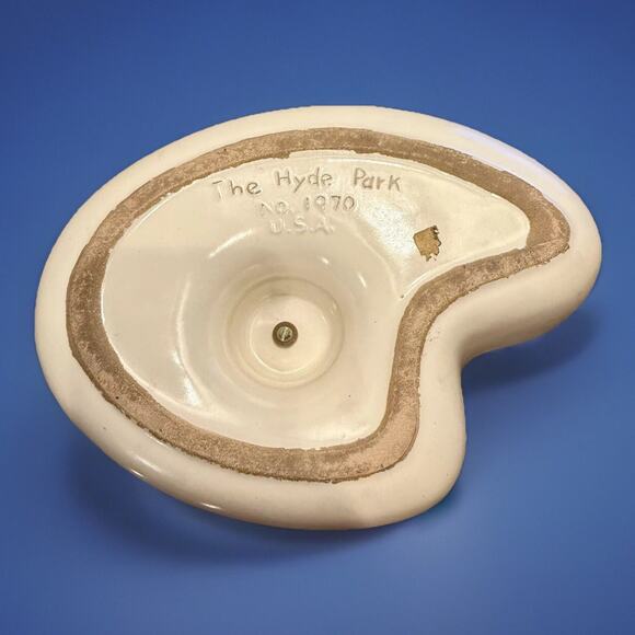 Vintage ASHTRAY CIGAR CIGARETTE Roseville Hyde Park Pottery No 1970 Monogram USA - Picture 4 of 8